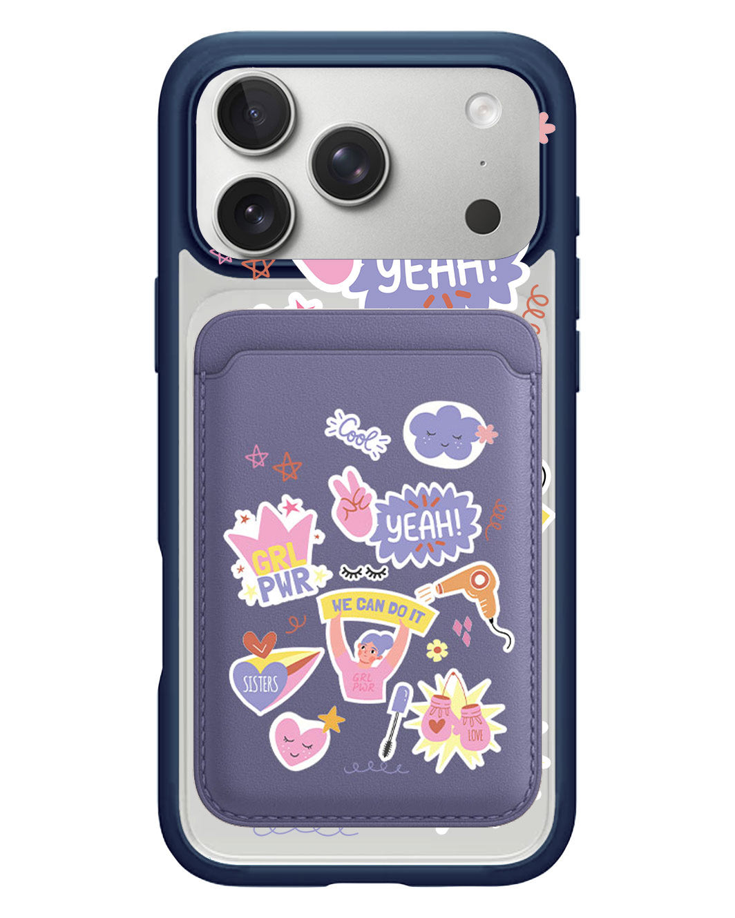 iPhone Magnetic Wallet Case - Girl Power Sticker Pack