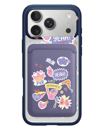 iPhone Magnetic Wallet Case - Girl Power Sticker Pack