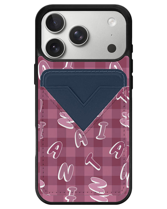 iPhone Avant Wallet Case - Checkered Monogram 2.0