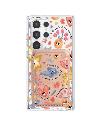 Android Magnetic Wallet Case - Abstract lovers