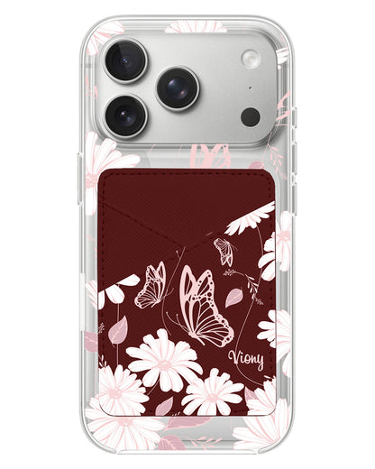 iPhone Phone Wallet Case - Butterfly & Daisy