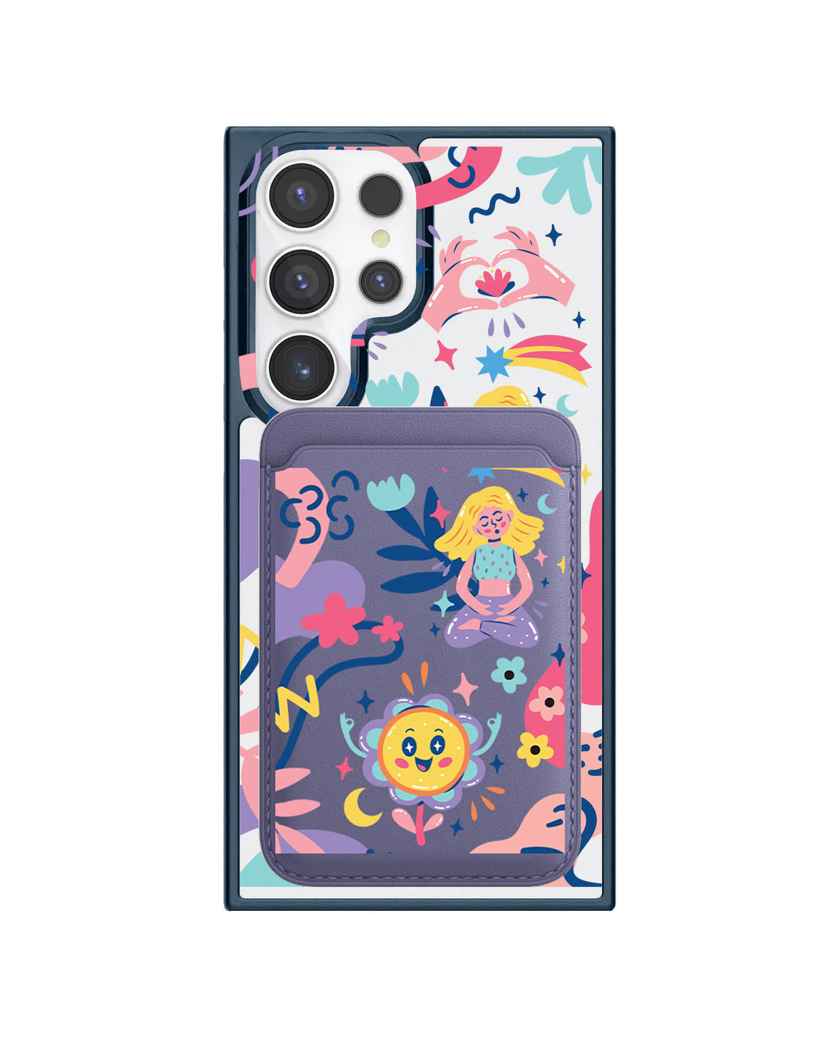 Android Magnetic Wallet Case - Heather