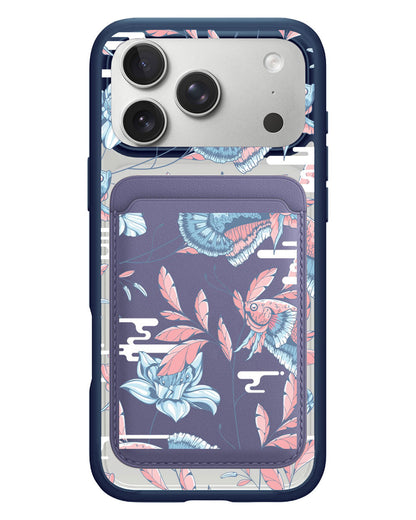 iPhone Magnetic Wallet Case - Fish & Floral 3.0