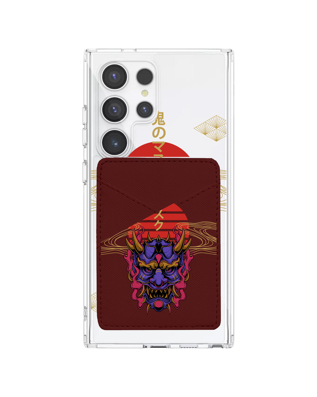 Android Phone Wallet Case - Oni Mask