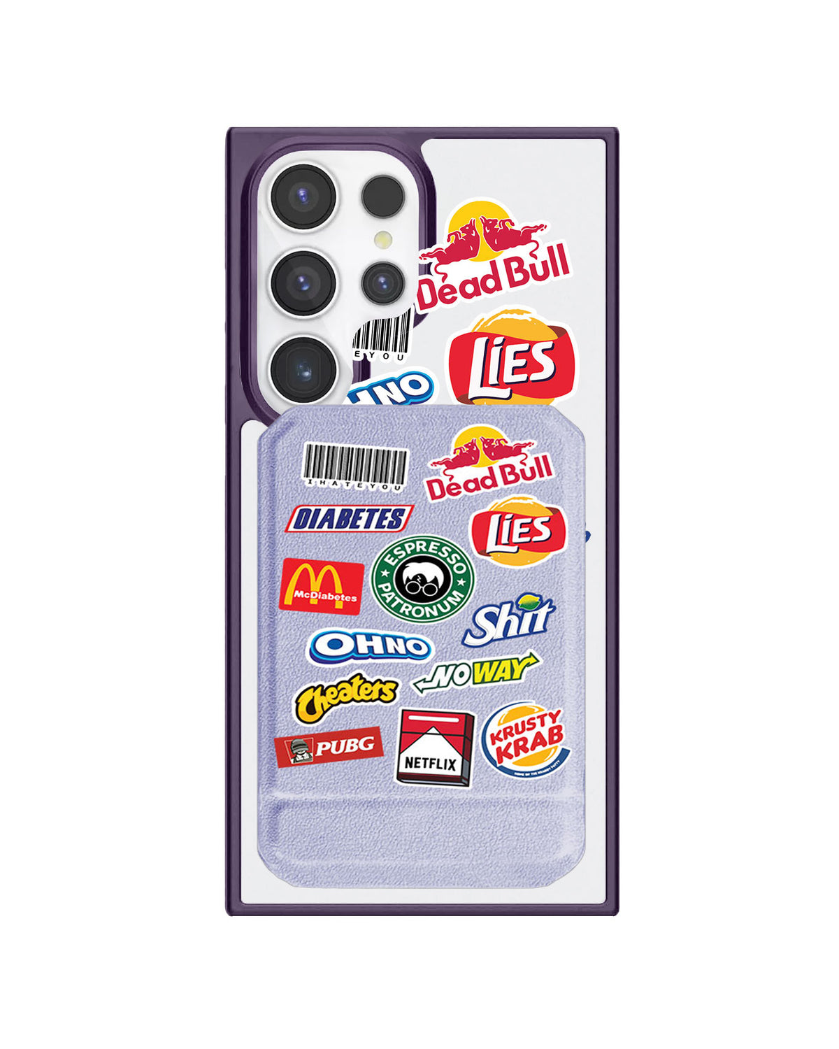 Android Magnetic Multifold Wallet - Food Parody
