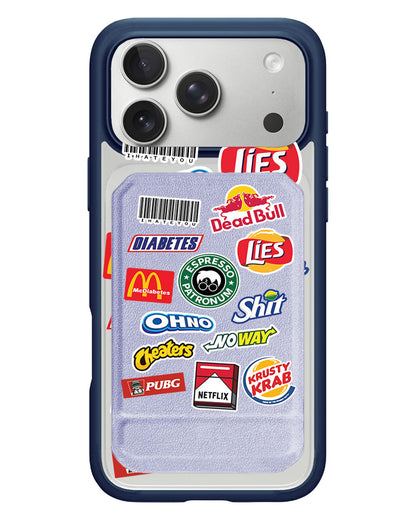 iPhone Magnetic Multifold Wallet - Food Parody