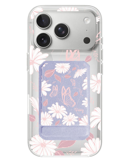 iPhone Magnetic Multifold Wallet - Butterfly & Daisy