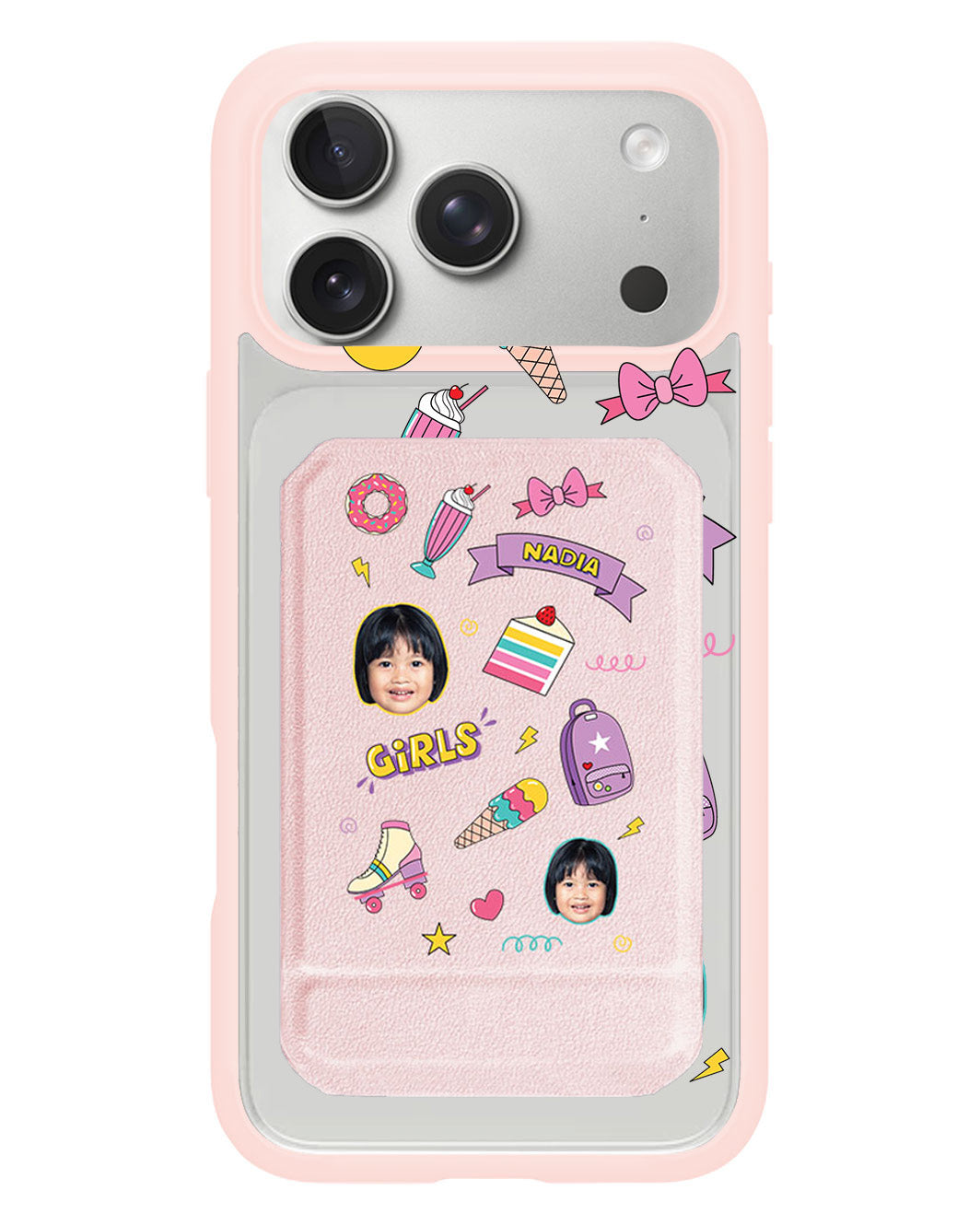 iPhone Magnetic Multifold Wallet - Face Grid Comic