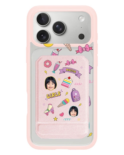 iPhone Magnetic Multifold Wallet - Face Grid Comic