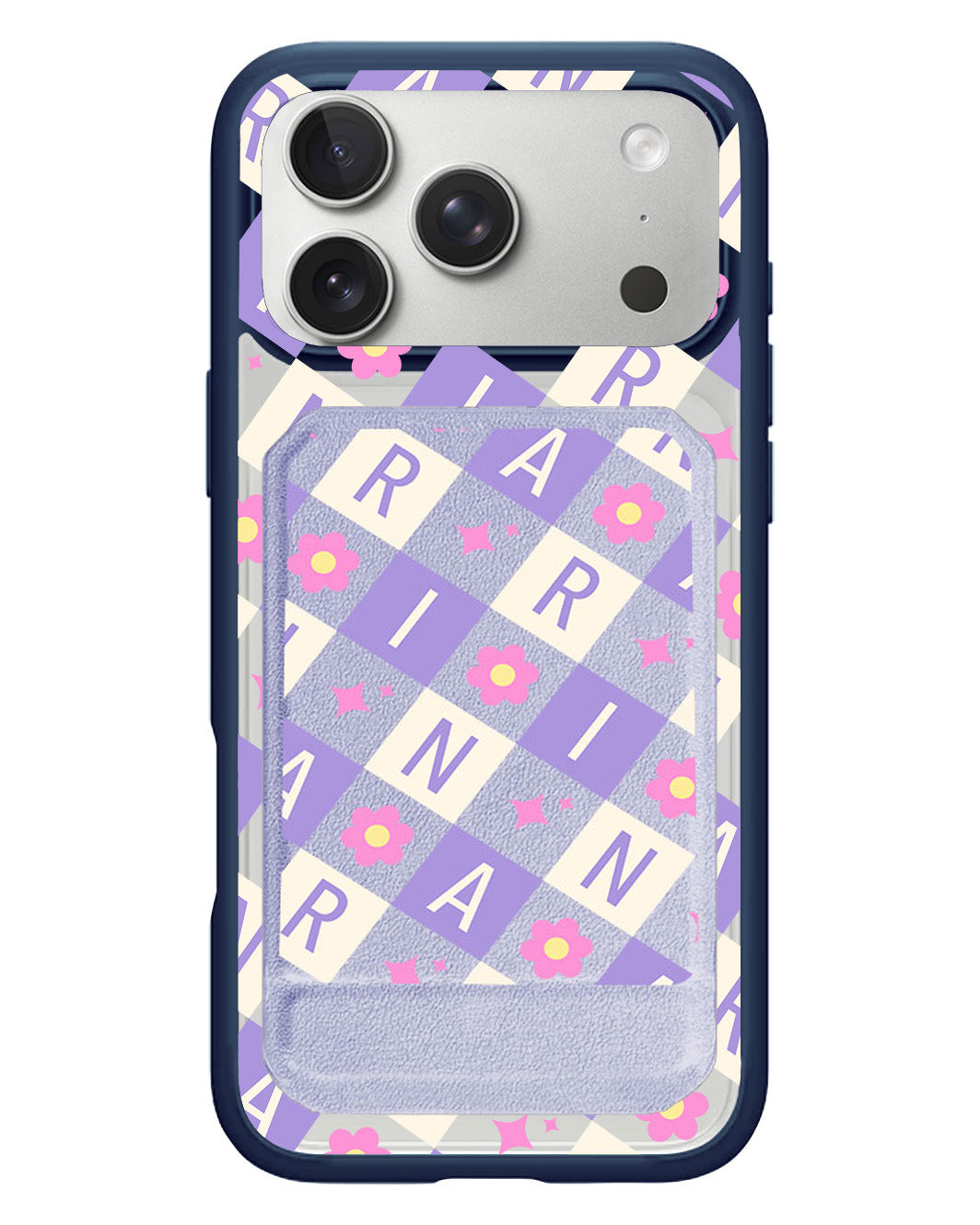 iPhone Magnetic Multifold Wallet - Flower Grid Monogram 3.0