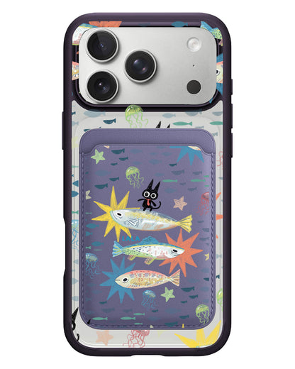 iPhone Magnetic Wallet Case - The Fish Surfer