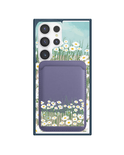 Android Magnetic Wallet Case - Oil Painting Daisy
