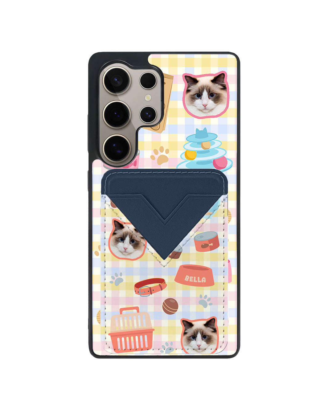 Android Avant Wallet Case - Pet Grid Kitty Playtime