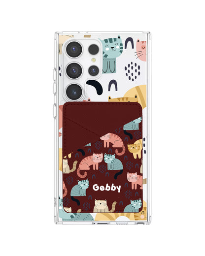 Android Phone Wallet Case - Rainbow Meow