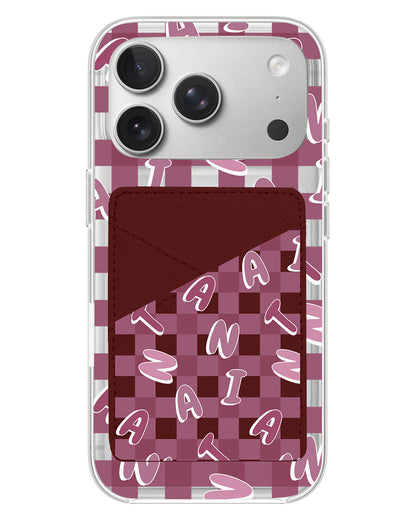 iPhone Phone Wallet Case - Checkered Monogram 2.0