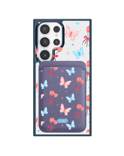 Android Magnetic Wallet Case - Coquette Butterfly