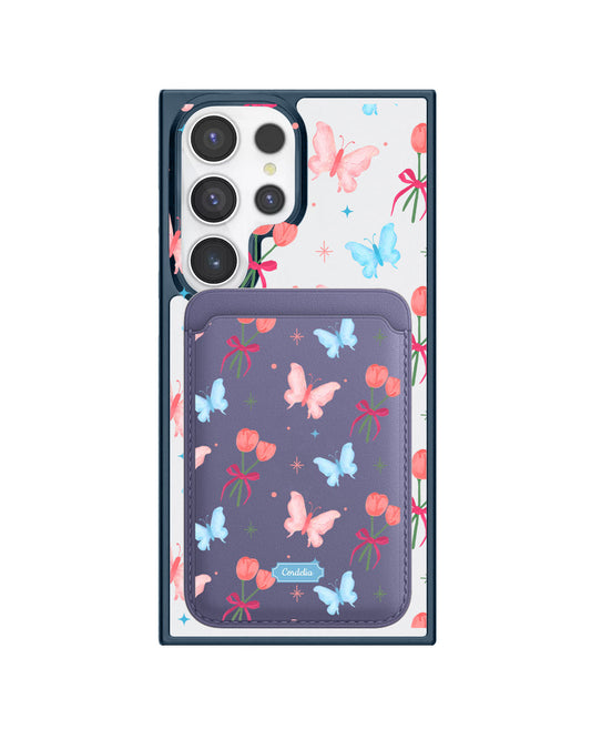 Android Magnetic Wallet Case - Coquette Butterfly