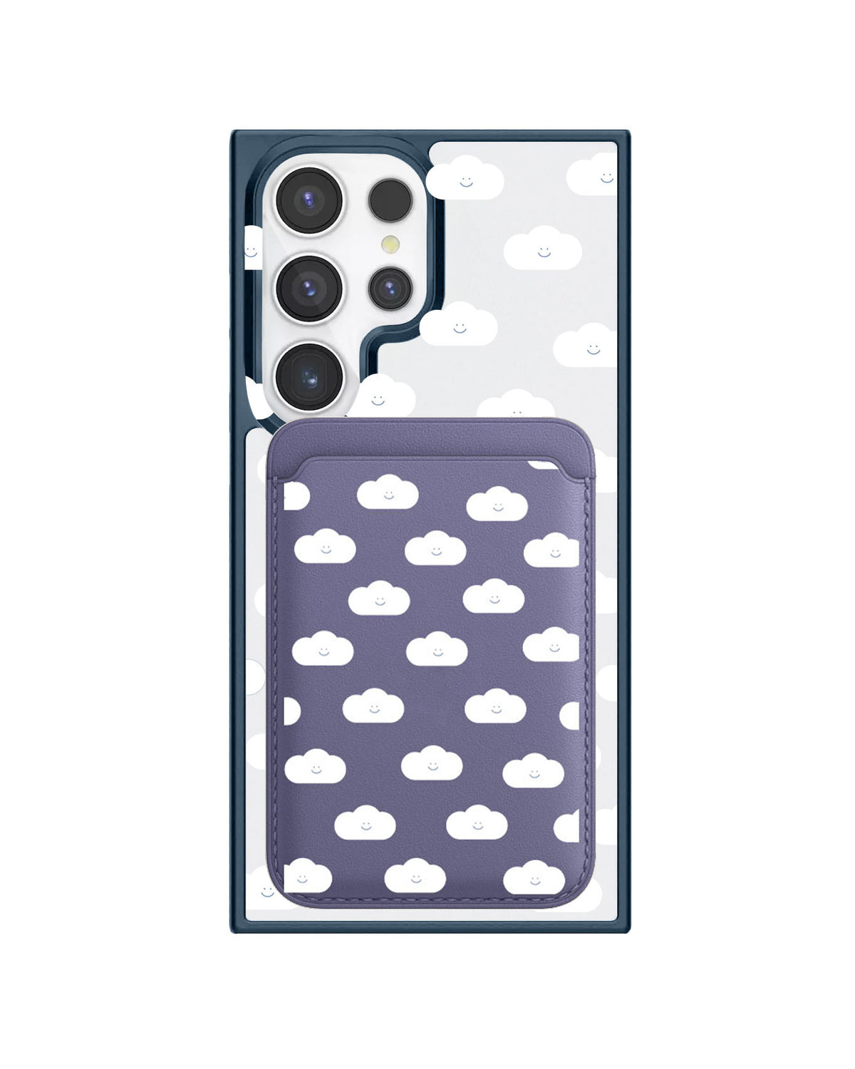 Android Magnetic Wallet Case - White Cloud