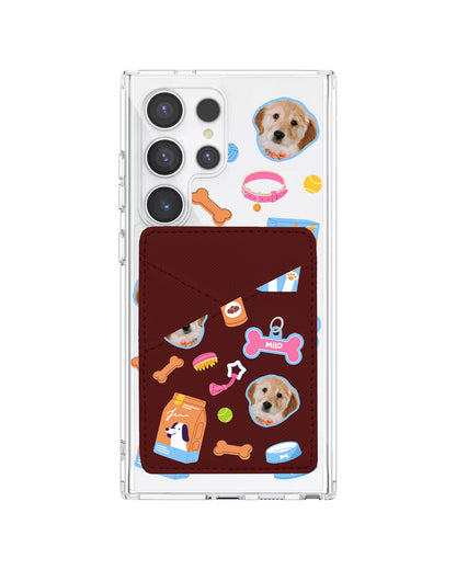 Android Phone Wallet Case - Pet Grid Puppy Sweet Treats