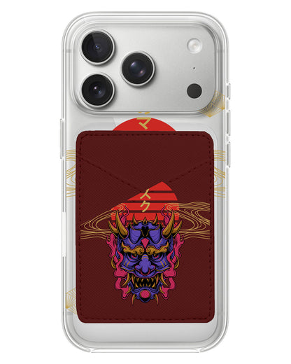 iPhone Phone Wallet Case - Oni Mask