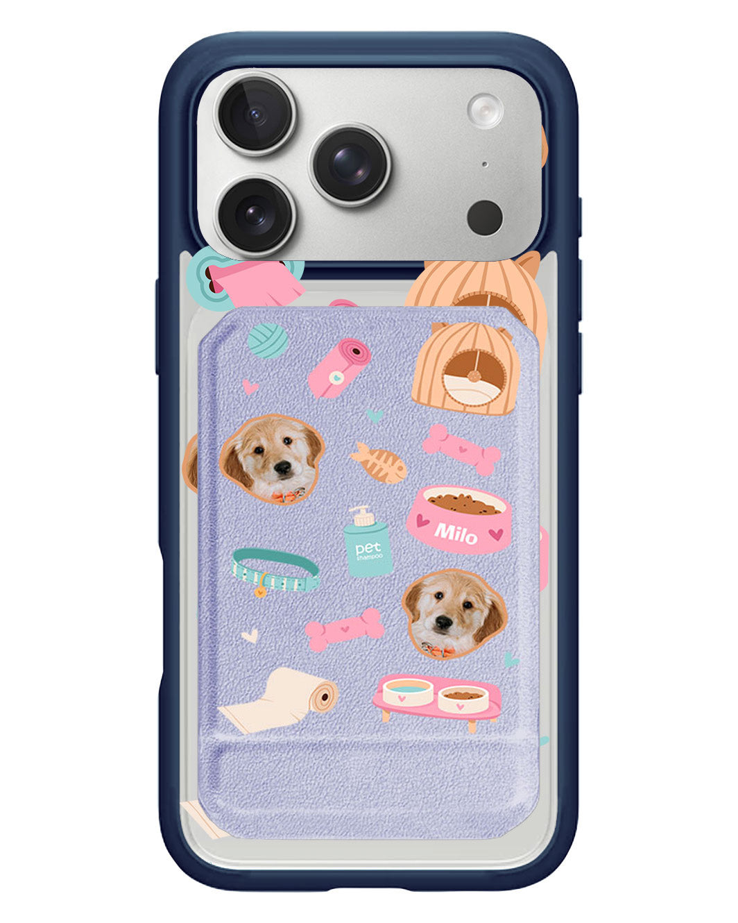 iPhone Magnetic Multifold Wallet - Pet Grid Puppy Life