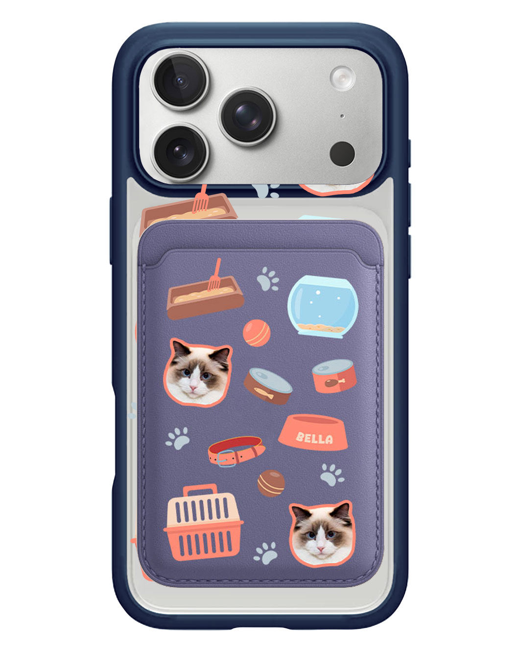 iPhone Magnetic Wallet Case - Pet Grid Kitty Cozy Corner