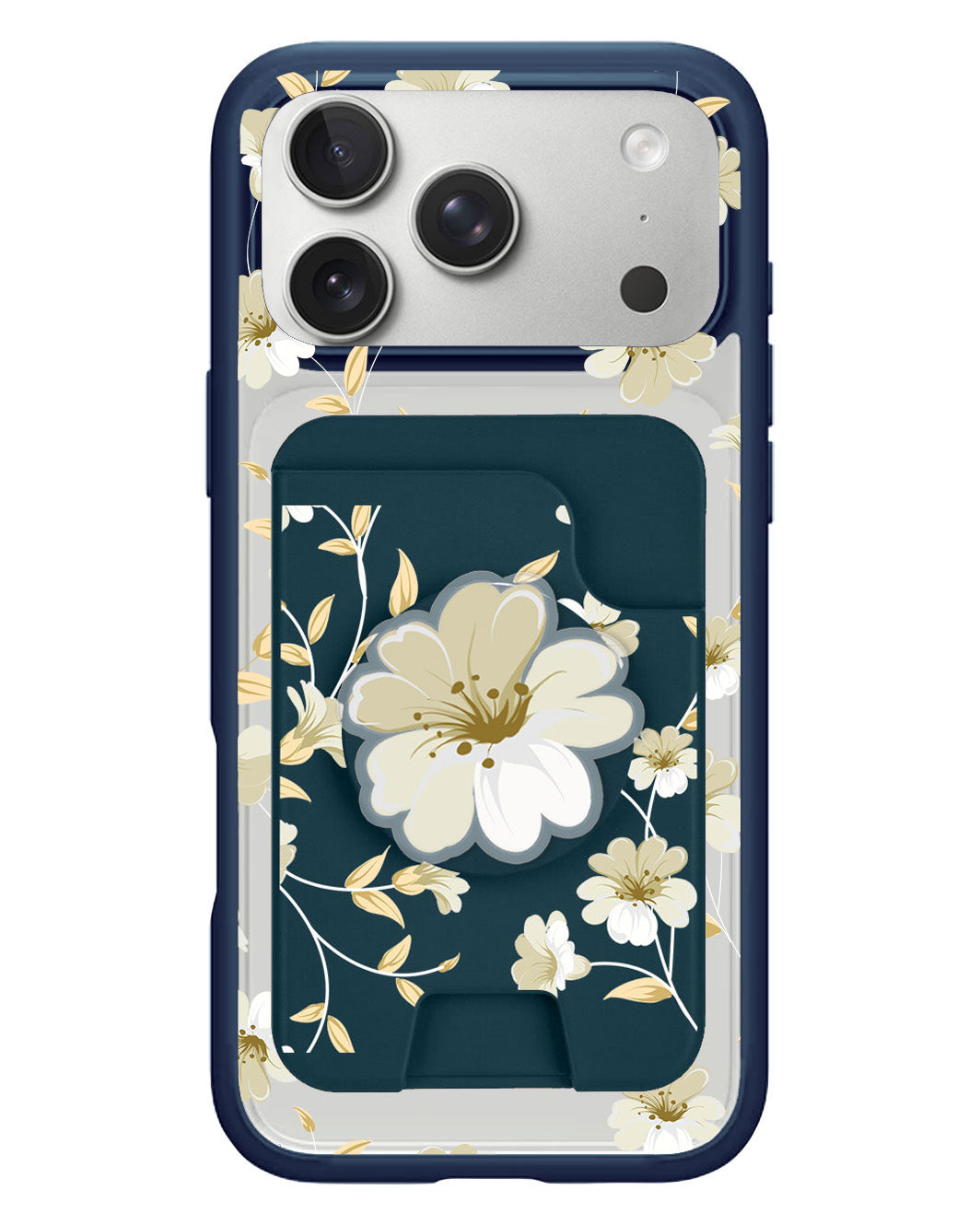 iPhone Magpop Wallet - White Magnolia