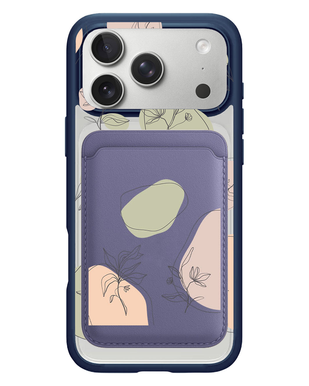 iPhone Magnetic Wallet Case - Sketchy Flower