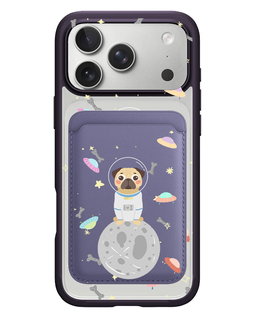 iPhone Magnetic Wallet Case - Pugstronauts