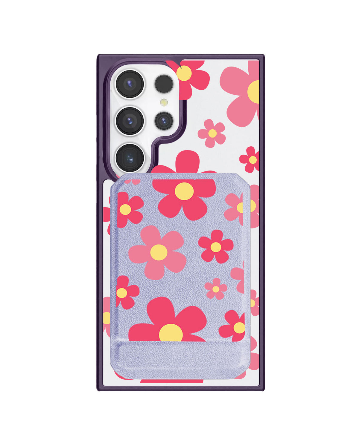 Android Magnetic Multifold Wallet - Daisy Blush
