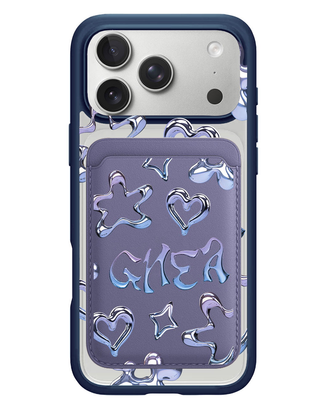 iPhone Magnetic Wallet Case - Chrome Monogram 1.0