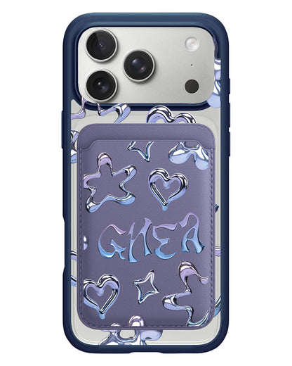 iPhone Magnetic Wallet Case - Chrome Monogram 1.0