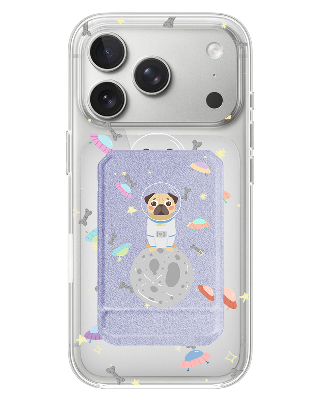 iPhone Magnetic Multifold Wallet - Pugstronaut