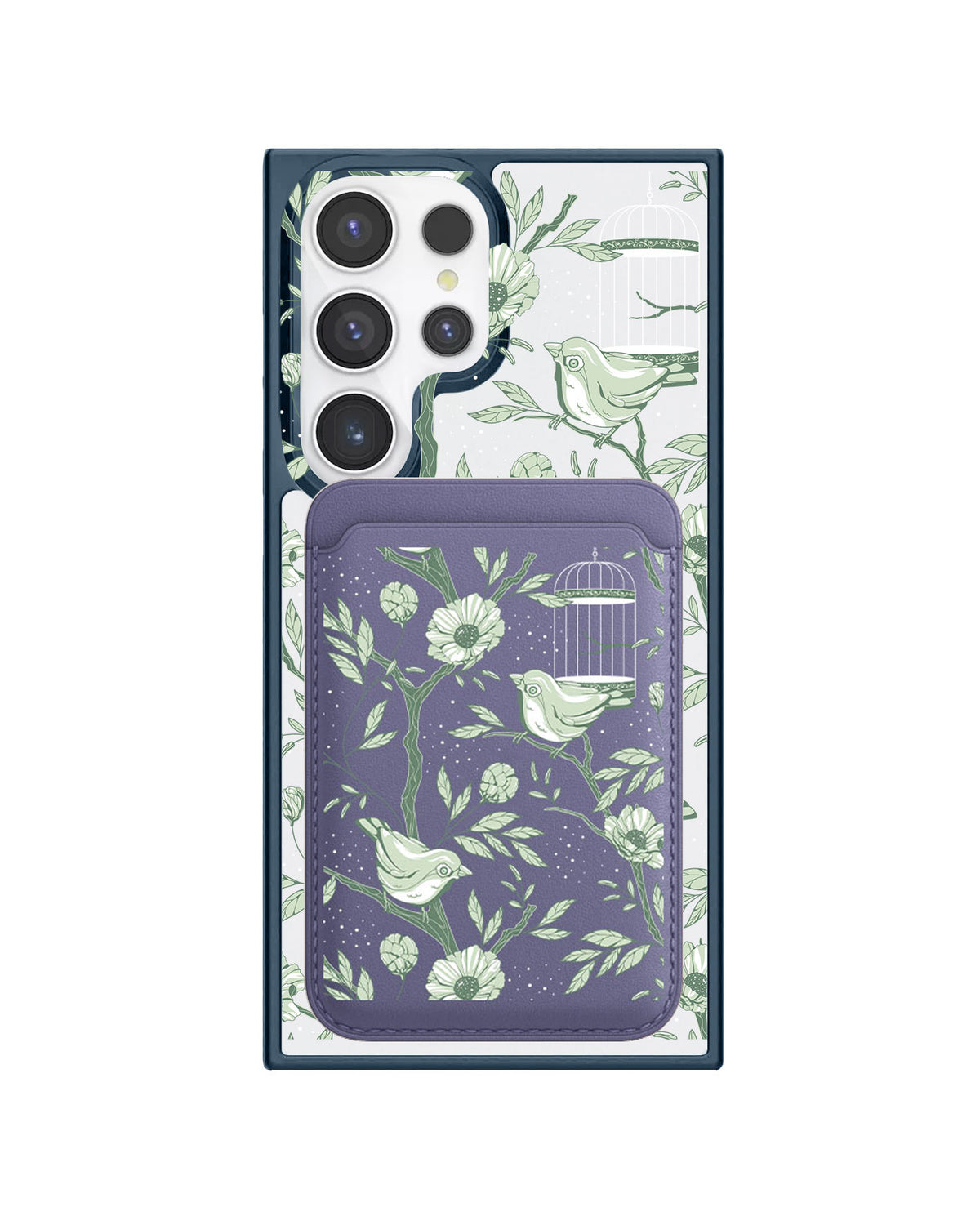 Android Magnetic Wallet Case - Lovebird Monochrome 4.0