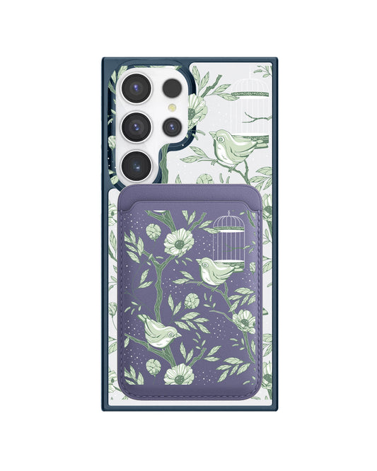 Android Magnetic Wallet Case - Lovebird Monochrome 4.0