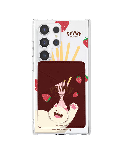 Android Phone Wallet Case - Pawky Cat