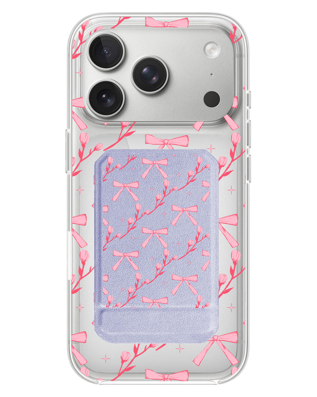 iPhone Magnetic Multifold Wallet - Coquette Floral