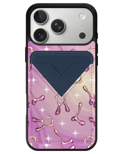iPhone Avant Wallet Case - Chrome Monogram 3.0
