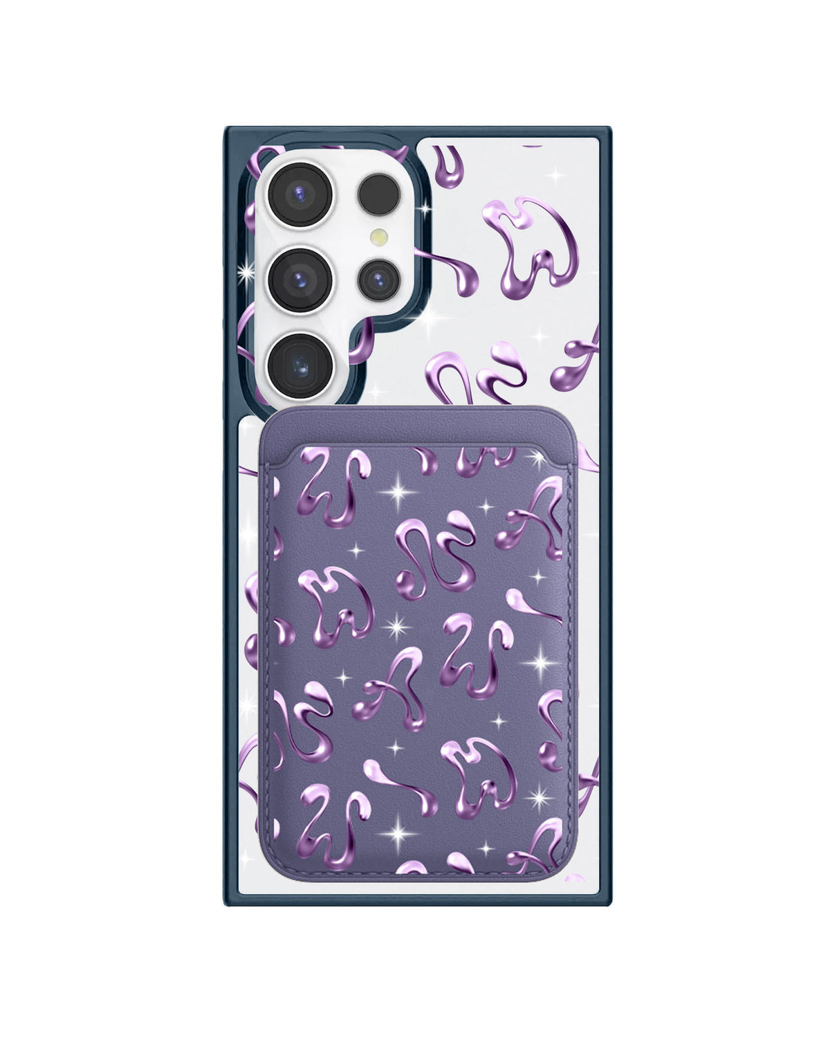 Android Magnetic Wallet Case - Chrome Monogram 4.0