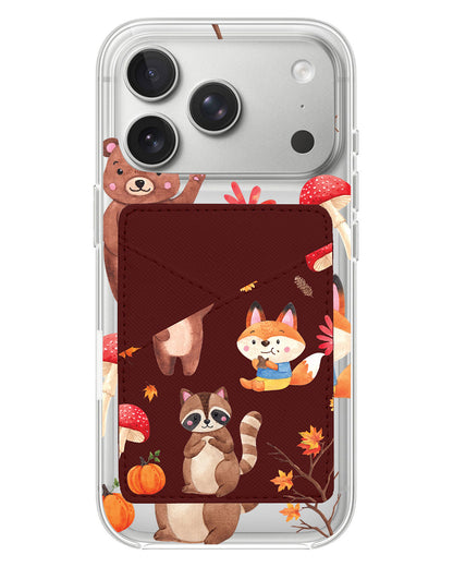 iPhone Phone Wallet Case - Autumn Animals