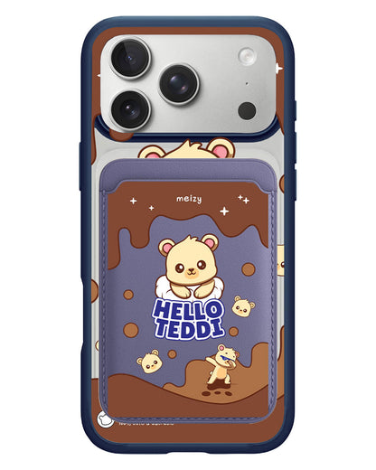 iPhone Magnetic Wallet Case - Hello Teddy 1.0