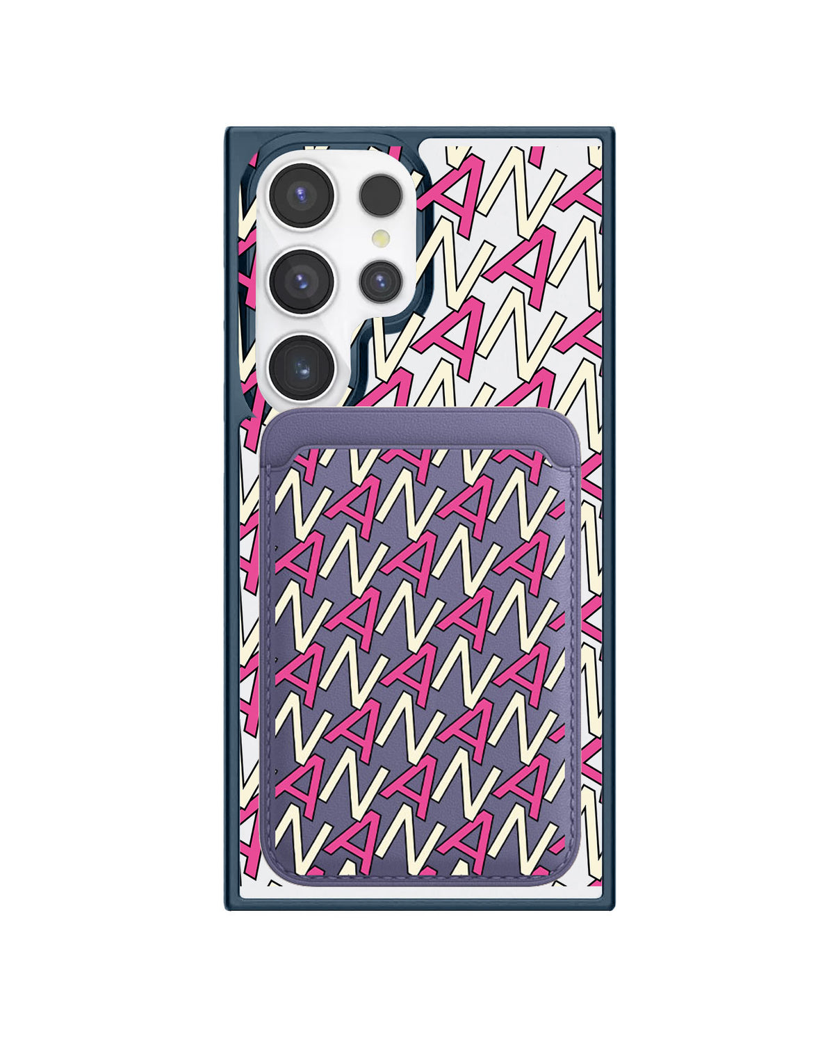 Android Magnetic Wallet Case - Initial Monogram 6.0