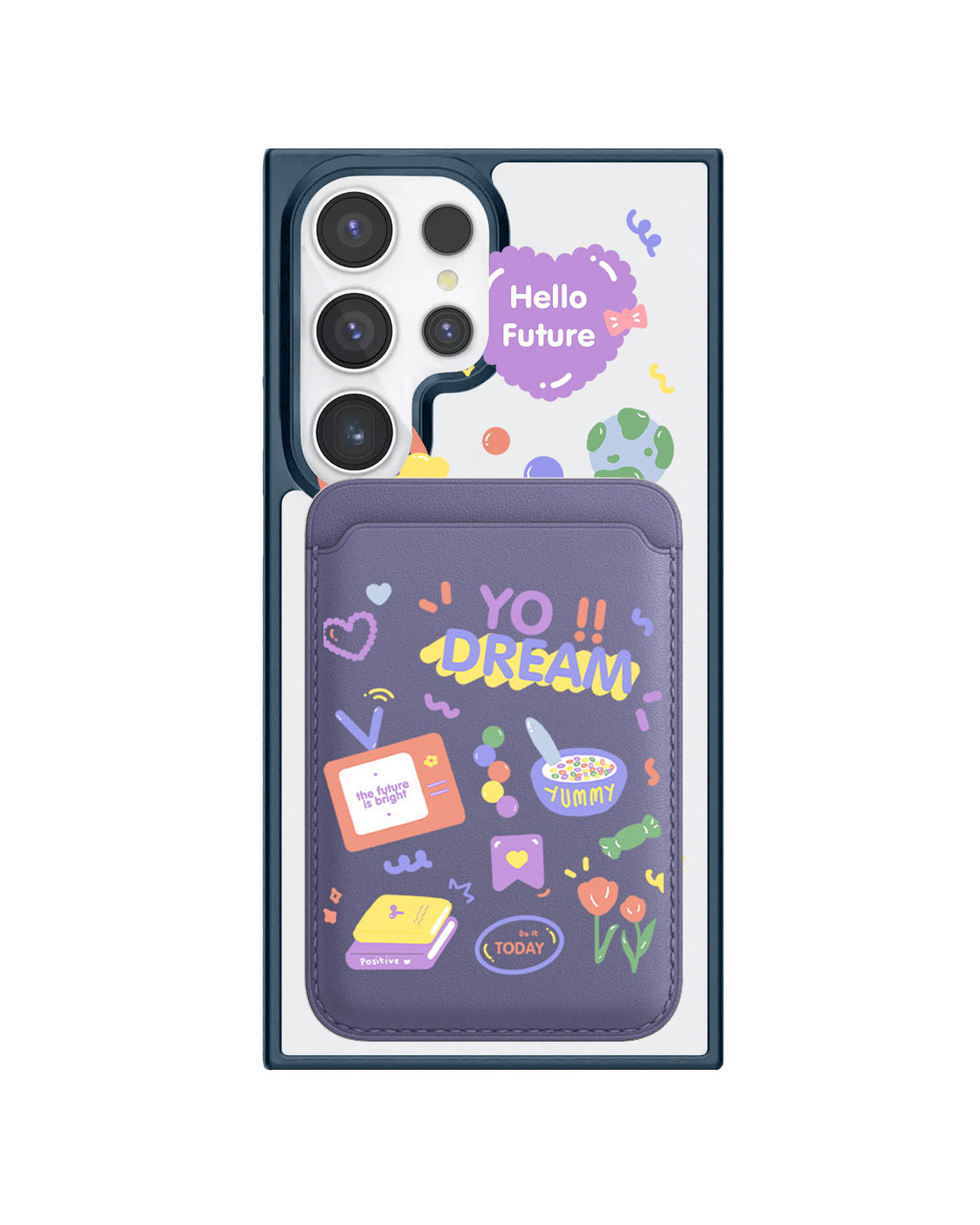 Android Magnetic Wallet Case - Hello Future
