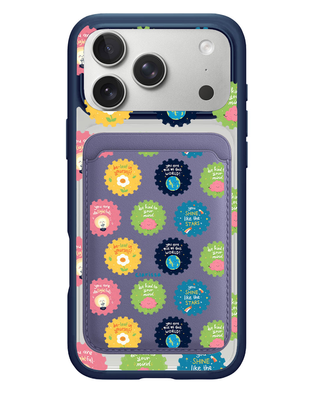iPhone Magnetic Wallet Case - Quotes Stamps