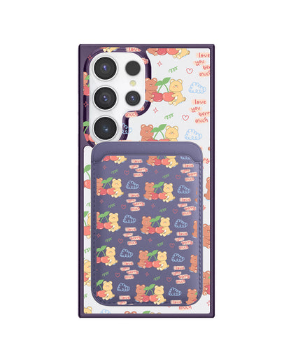 Android Magnetic Wallet Case - Cherry Bear