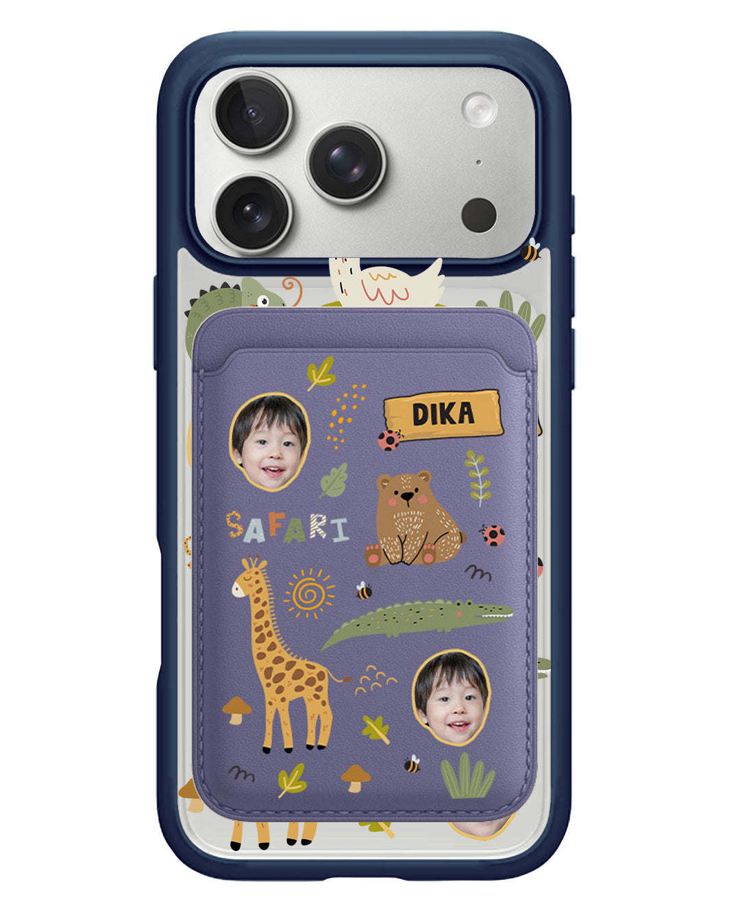 iPhone Magnetic Wallet Case - Face Grid Safari