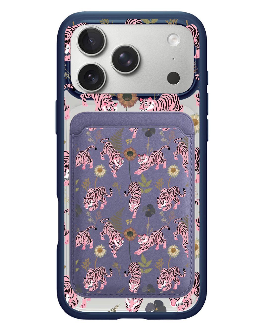 iPhone Magnetic Wallet Case - Tigre Rosa