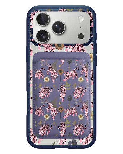 iPhone Magnetic Wallet Case - Tigre Rosa