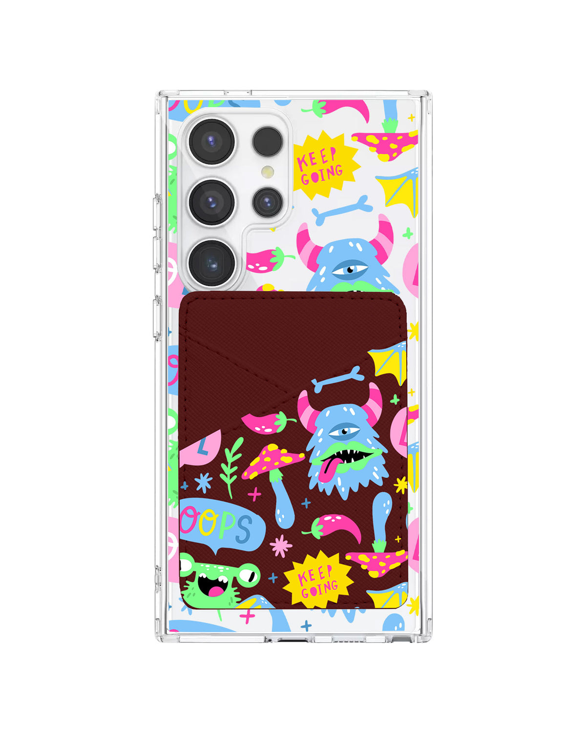 Android Phone Wallet Case - Monster Say Keep Going