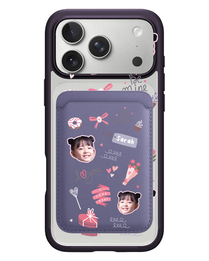 iPhone Magnetic Wallet Case - Face Grid Lovely